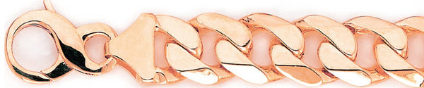 14k rose gold, 18k pink gold chain 16.5mm Curb Link Bracelet