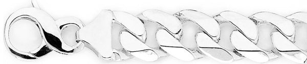 18k white gold chain, 14k white gold chain 16.5mm Curb Link Bracelet