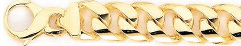 15.9mm Curb Link Bracelet custom made gold chain
