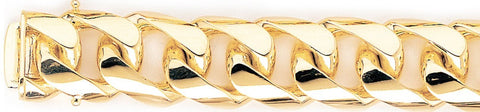 18.7mm Curb Link Bracelet custom made gold chain