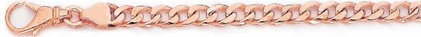 14k rose gold, 18k pink gold chain 5.4mm Round Curb Link Bracelet