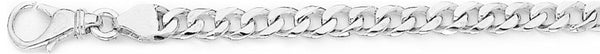18k white gold chain, 14k white gold chain 5.4mm Round Curb Link Bracelet