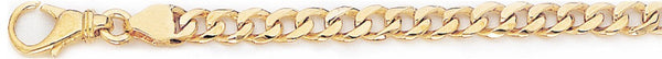 18k yellow gold chain, 14k yellow gold chain 5.4mm Round Curb Link Bracelet