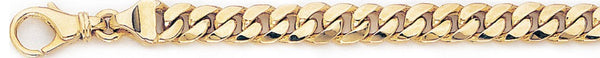 18k yellow gold chain, 14k yellow gold chain 6.5mm Round Curb Link Bracelet