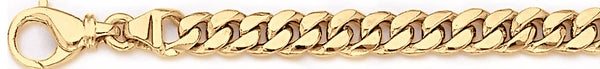 18k yellow gold chain, 14k yellow gold chain 7.5mm Round Curb Link Bracelet