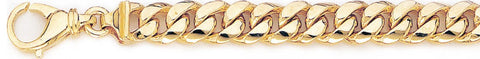 9mm Round Curb Link Bracelet custom made gold chain