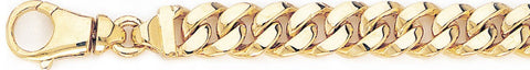 10mm Half Round Curb Link Bracelet custom made gold chain