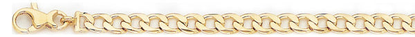 18k yellow gold chain, 14k yellow gold chain 5mm Flat Curb Link Bracelet