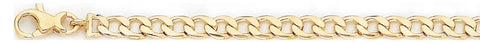 5mm Flat Curb Link Bracelet custom made gold chain