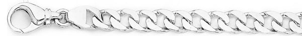18k white gold chain, 14k white gold chain 7.1mm Flat Curb Link Bracelet