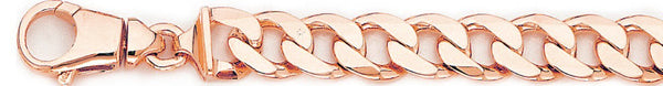 14k rose gold, 18k pink gold chain 10mm Flat Curb Link Bracelet