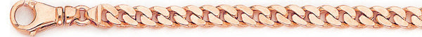 14k rose gold, 18k pink gold chain 5.5mm Flat Curb Link Bracelet