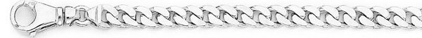 18k white gold chain, 14k white gold chain 5.5mm Flat Curb Link Bracelet
