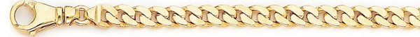 18k yellow gold chain, 14k yellow gold chain 5.5mm Flat Curb Link Bracelet