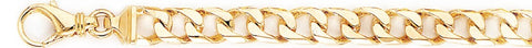 7mm Beveled Flat Curb Link Bracelet custom made gold chain