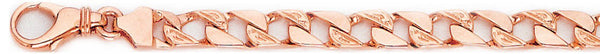 14k rose gold, 18k pink gold chain 6mm Etched Curb Link Bracelet