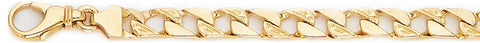 6mm Etched Curb Link Bracelet custom made gold chain