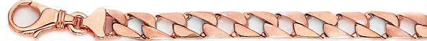 14k rose gold, 18k pink gold chain 6.1mm Straight Curb Link Bracelet
