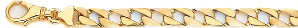18k yellow gold chain, 14k yellow gold chain 6.1mm Straight Curb Link Bracelet