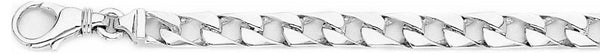 18k white gold chain, 14k white gold chain 5.6mm Straight Curb Link Bracelet