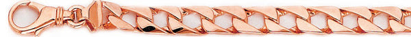 14k rose gold, 18k pink gold chain 6.4mm Straight Curb Link Bracelet