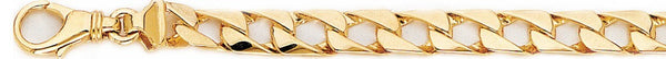 18k yellow gold chain, 14k yellow gold chain 6.4mm Straight Curb Link Bracelet