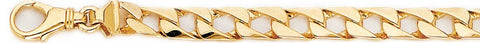 6.4mm Straight Curb Link Bracelet custom made gold chain