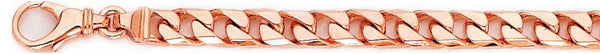 14k rose gold, 18k pink gold chain 5.9mm Straight Curb Link Bracelet
