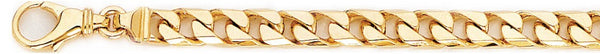 18k yellow gold chain, 14k yellow gold chain 5.9mm Straight Curb Link Bracelet