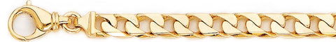 7.4mm Straight Curb Link Bracelet custom made gold chain