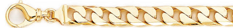 8.5mm Straight Curb Link Bracelet custom made gold chain