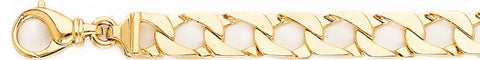 8.9mm Flat Curb Link Bracelet custom made gold chain