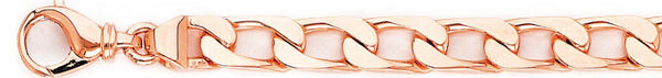 14k rose gold, 18k pink gold chain 7.8mm Long Curb Link Bracelet