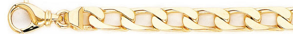 18k yellow gold chain, 14k yellow gold chain 7.8mm Long Curb Link Bracelet