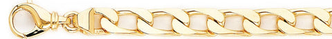 7.8mm Long Curb Link Bracelet custom made gold chain