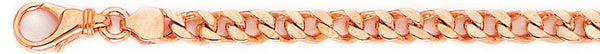 14k rose gold, 18k pink gold chain 5.2mm Traditional Curb Link Bracelet