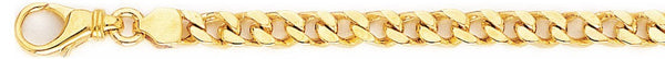 18k yellow gold chain, 14k yellow gold chain 5.2mm Traditional Curb Link Bracelet