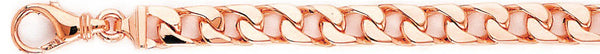 14k rose gold, 18k pink gold chain 6.5mm Traditional Curb Link Bracelet