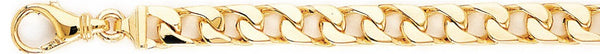 18k yellow gold chain, 14k yellow gold chain 6.5mm Traditional Curb Link Bracelet
