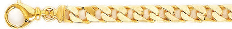 7.4mm Traditional Curb Link Bracelet custom made gold chain