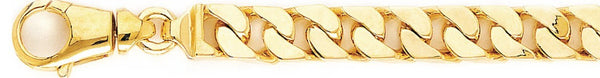 18k yellow gold chain, 14k yellow gold chain 9mm Traditional Curb Link Bracelet