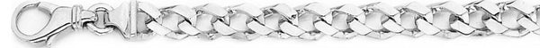 18k white gold chain, 14k white gold chain 6.4mm Flat-Top Curb Link Bracelet