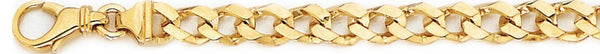 18k yellow gold chain, 14k yellow gold chain 6.4mm Flat-Top Curb Link Bracelet