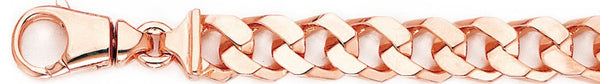 14k rose gold, 18k pink gold chain 9.8mm Flat-Top Curb Link Bracelet