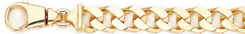 9.8mm Flat-Top Curb Link Bracelet custom made gold chain