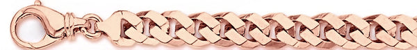 14k rose gold, 18k pink gold chain 8mm Flat-Top Curb Link Bracelet
