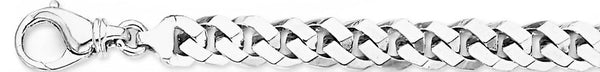 18k white gold chain, 14k white gold chain 8mm Flat-Top Curb Link Bracelet