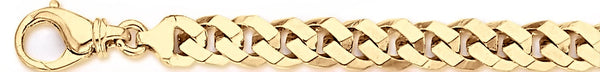 18k yellow gold chain, 14k yellow gold chain 8mm Flat-Top Curb Link Bracelet