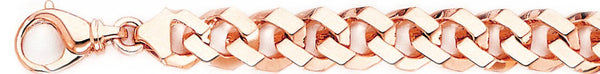 14k rose gold, 18k pink gold chain 9.9mm Flat-Top Curb Link Bracelet