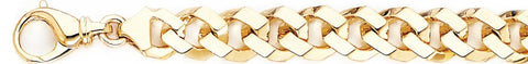 9.9mm Flat-Top Curb Link Bracelet custom made gold chain